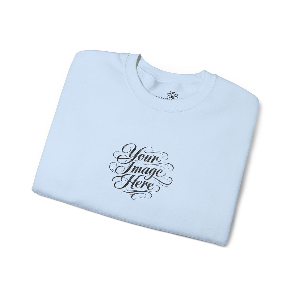 EMBROIDERED Custom Image (Light Colors/Shades) Pullover Sweatshirts
