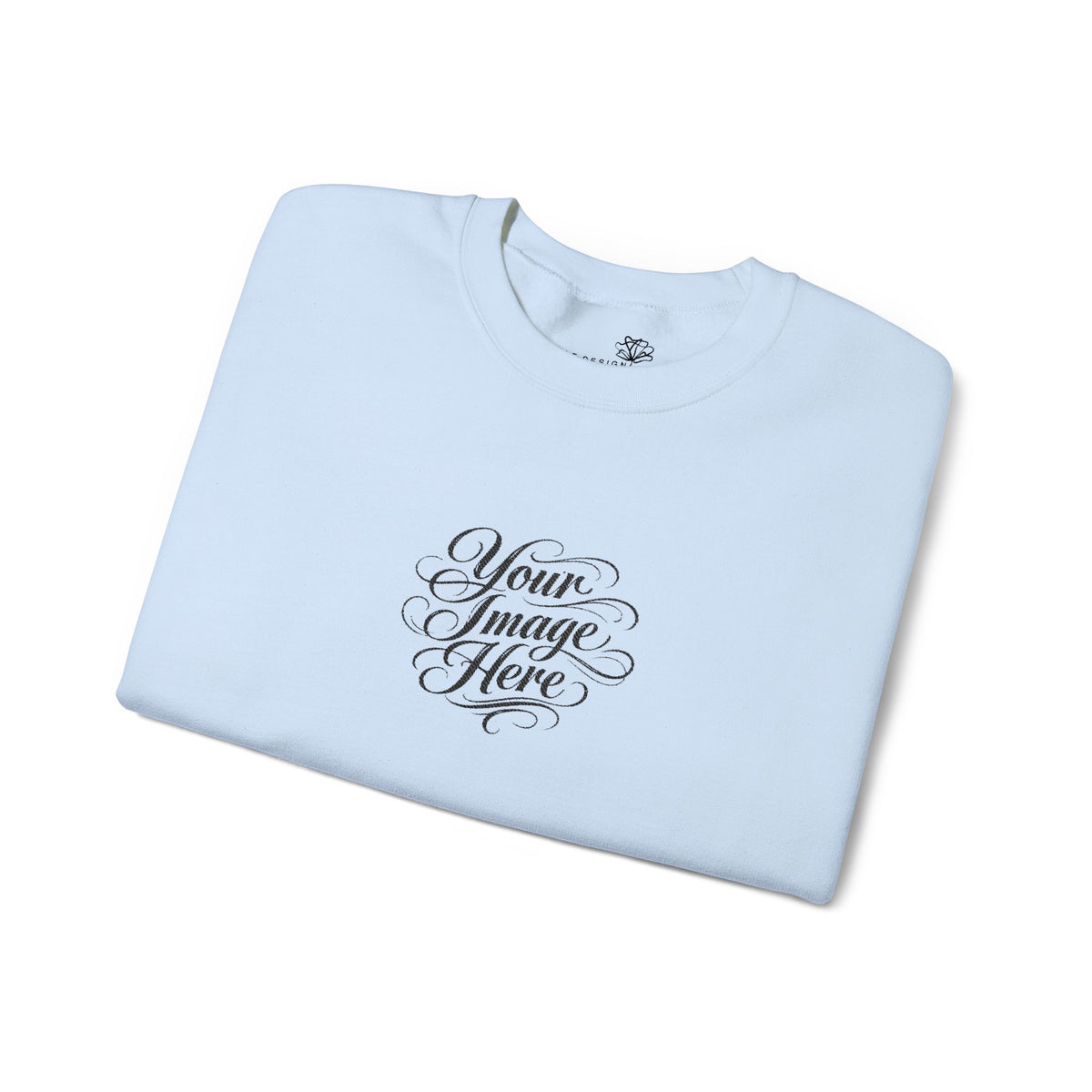 EMBROIDERED Custom Image (Light Colors/Shades) Pullover Sweatshirts