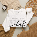 Fall Script Graphic / Cozy Autumn Words Design - Pullover Sweatshirt