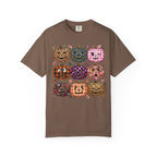 Patterned Comfort Colors Pumpkin Patch T-Shirt — Cute Halloween Jack-O'-Lanterns