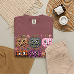 Patterned Comfort Colors Pumpkin Patch T-Shirt — Cute Halloween Jack-O'-Lanterns
