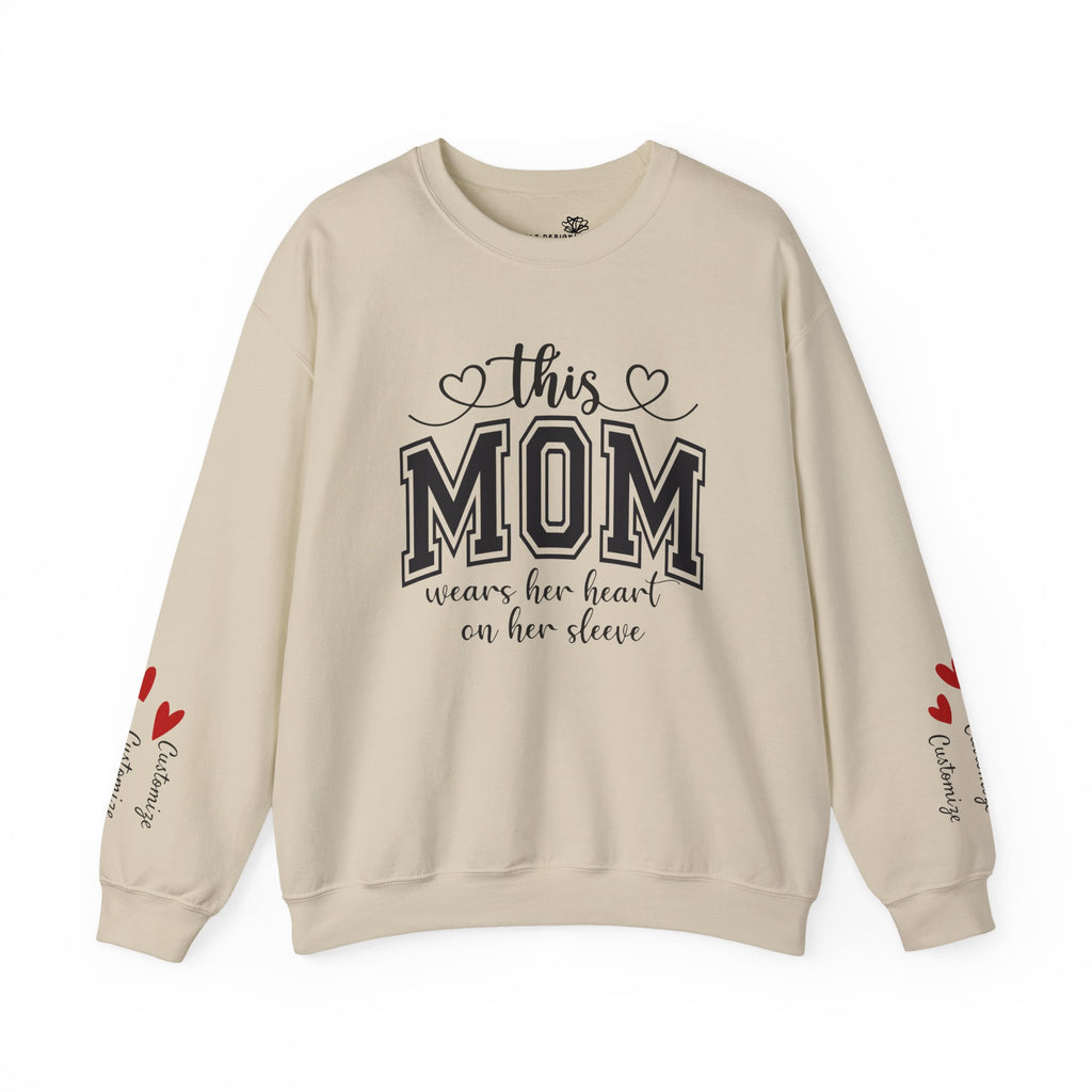 Mom Sweatshirt — Personalized Kids' Names on the Sleeve