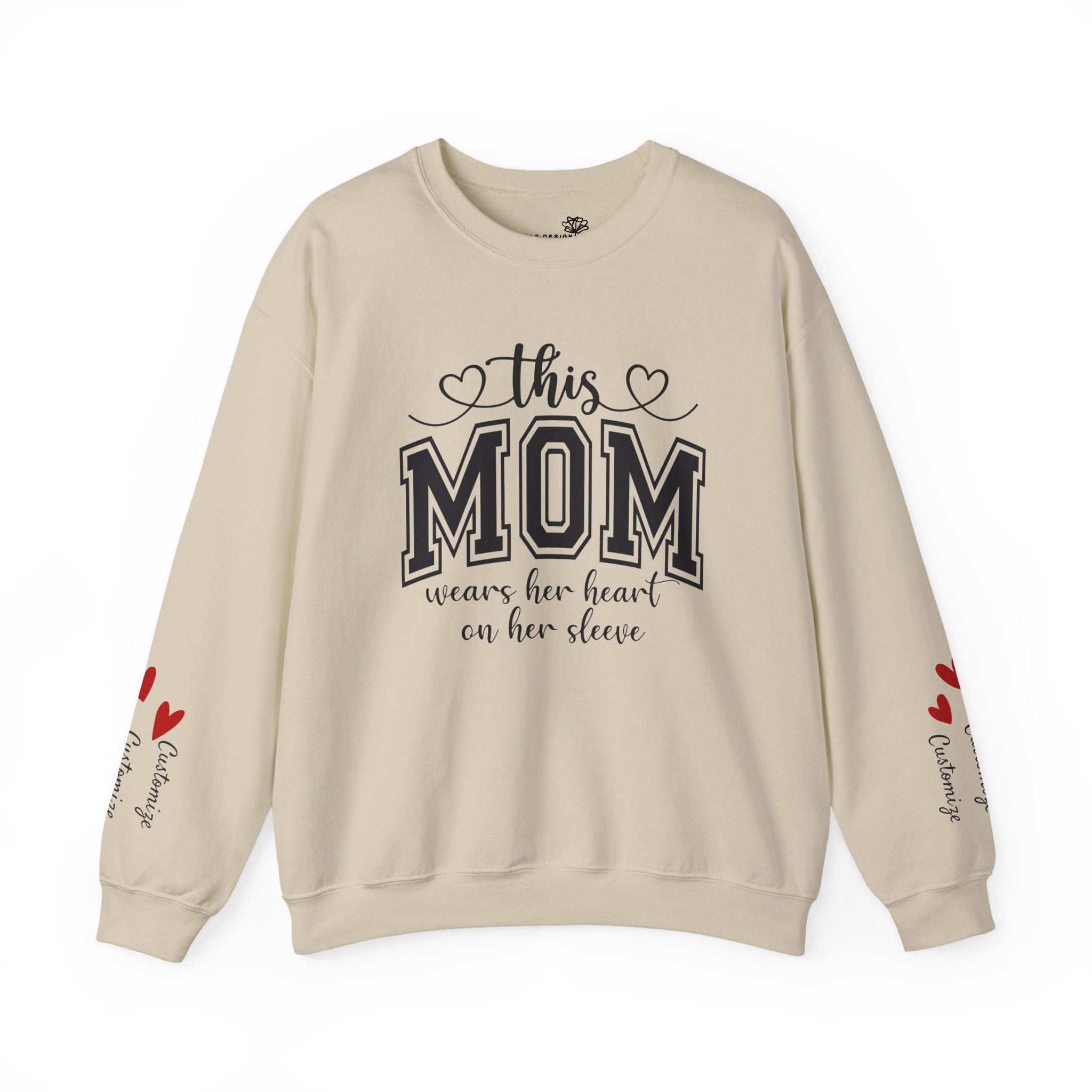 Mom Sweatshirt — Personalized Kids' Names on the Sleeve