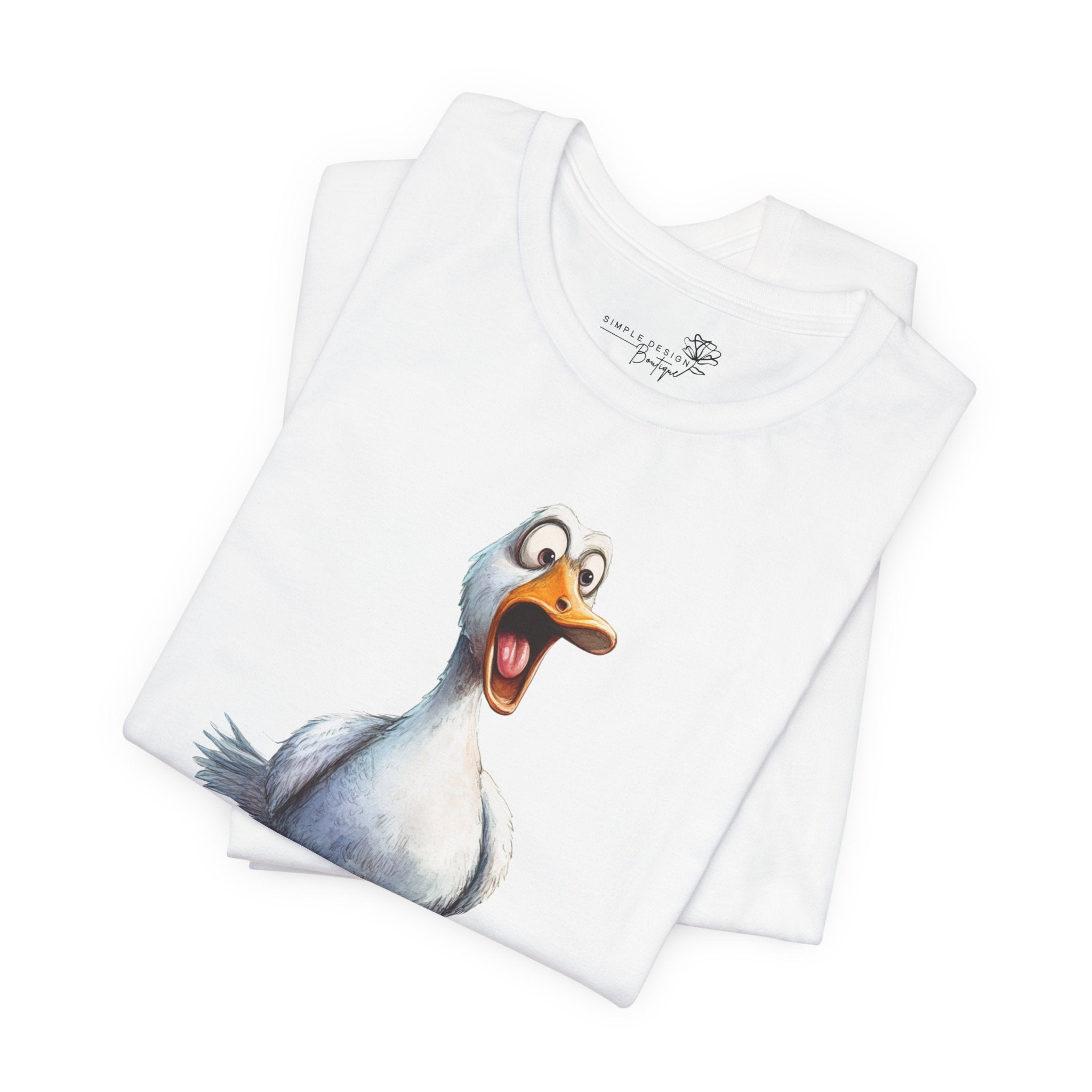 So What Is Your Duck Face Saying? Custom Text Unisex T-Shirt - Print