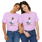 So What Is Your Duck Face Saying? Custom Text Unisex T-Shirt - Print