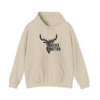 Big Racks Matter Deer Antler Hunting Graphic - Cozy Hoodie