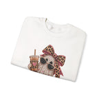 Leopard Bow Ghost/Pumpkins Graphic -  Pullover Sweatshirt