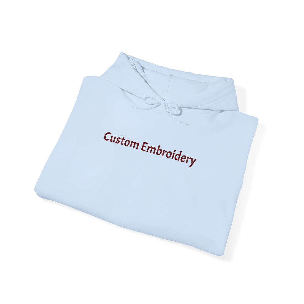 EMBROIDERED Custom Text (Light Colors/Shades) Unisex Hoodies