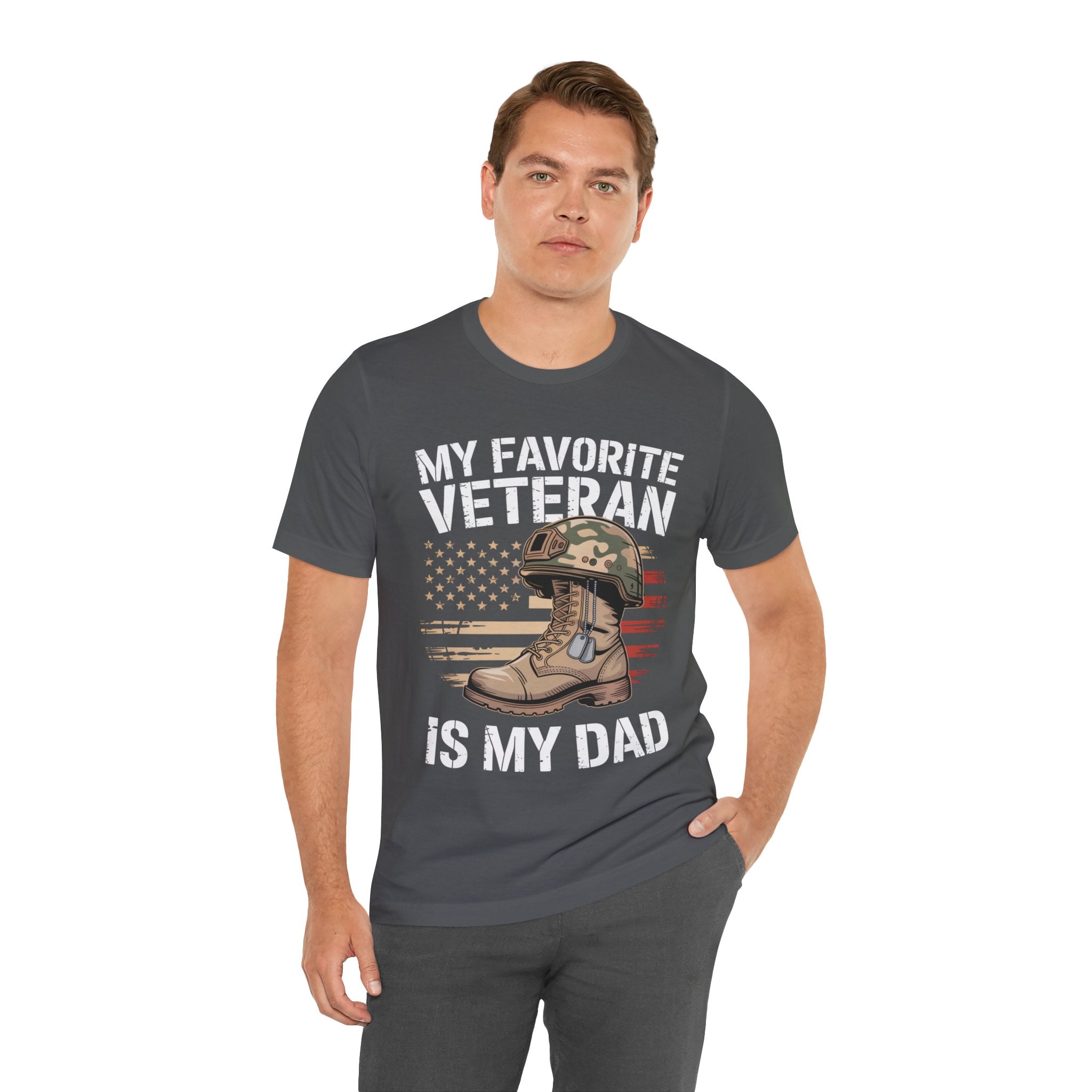 My Favorite Veteran Is My Dad — Men's & Women's Patriotic Graphic Tee