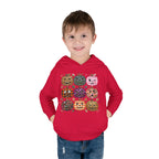 Toddler Halloween Pumpkin Hoodie — Colorful Patterned Jack-O’-Lanterns