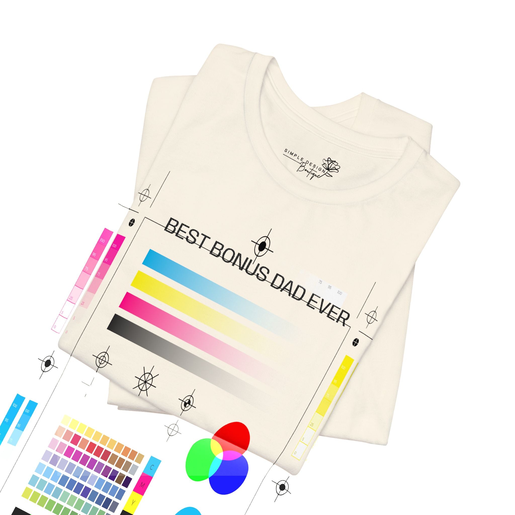 Best Bonus Dad Ever — Embroidered T-Shirt