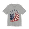 American Flag Jet Flyover T-Shirt — Patriotic 4th of July Tee