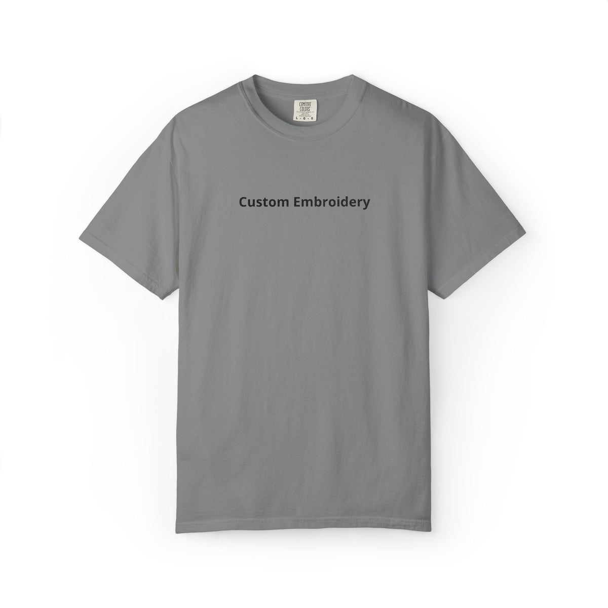 EMBROIDERED Custom Text Comfort Colors Unisex (Light Colors/Shades) T-Shirt