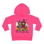 Toddler Hoodie — Cute Halloween Witch Girls Pumpkin Design - CAN CUSTOMIZE IMAGE AND/OR TEXT