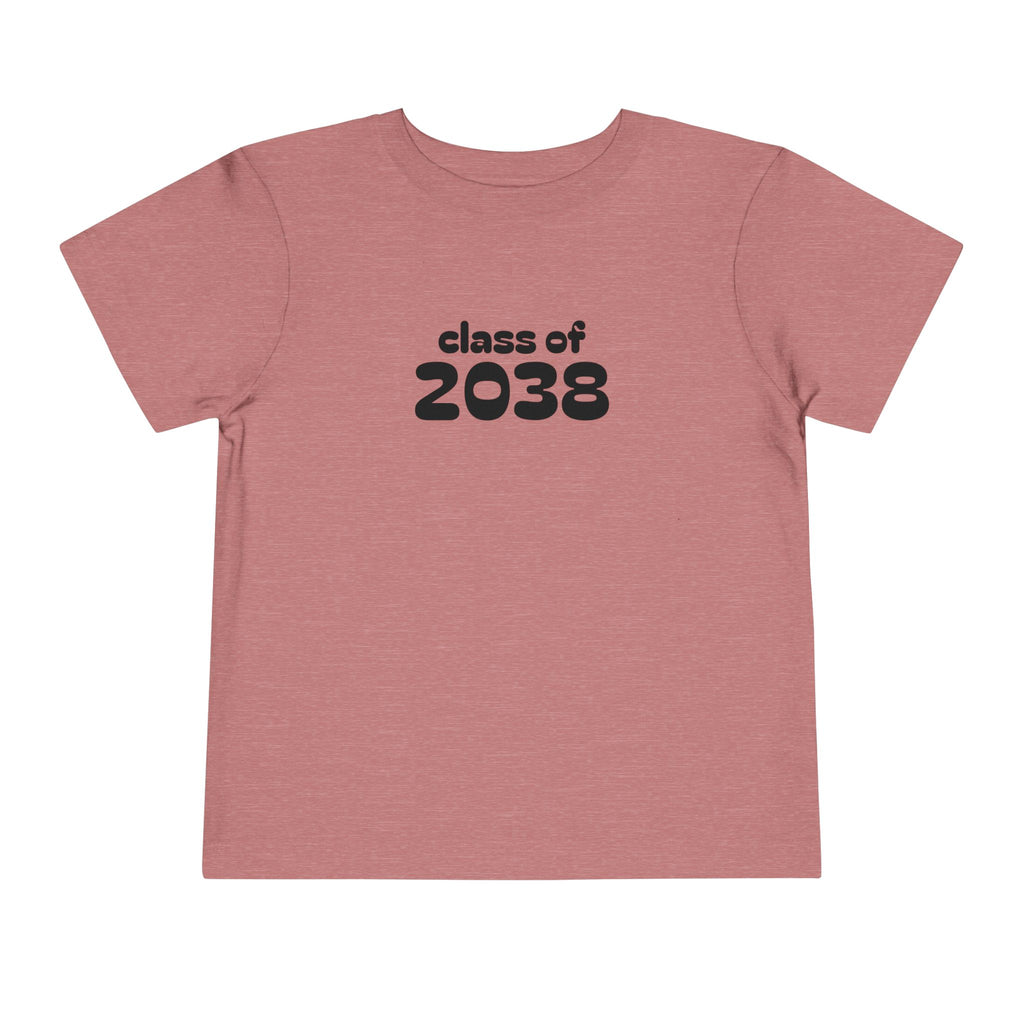 Toddler Tee - "Class of 2038" Front & "Already Awesome" Back Preschool Graduation Shirt