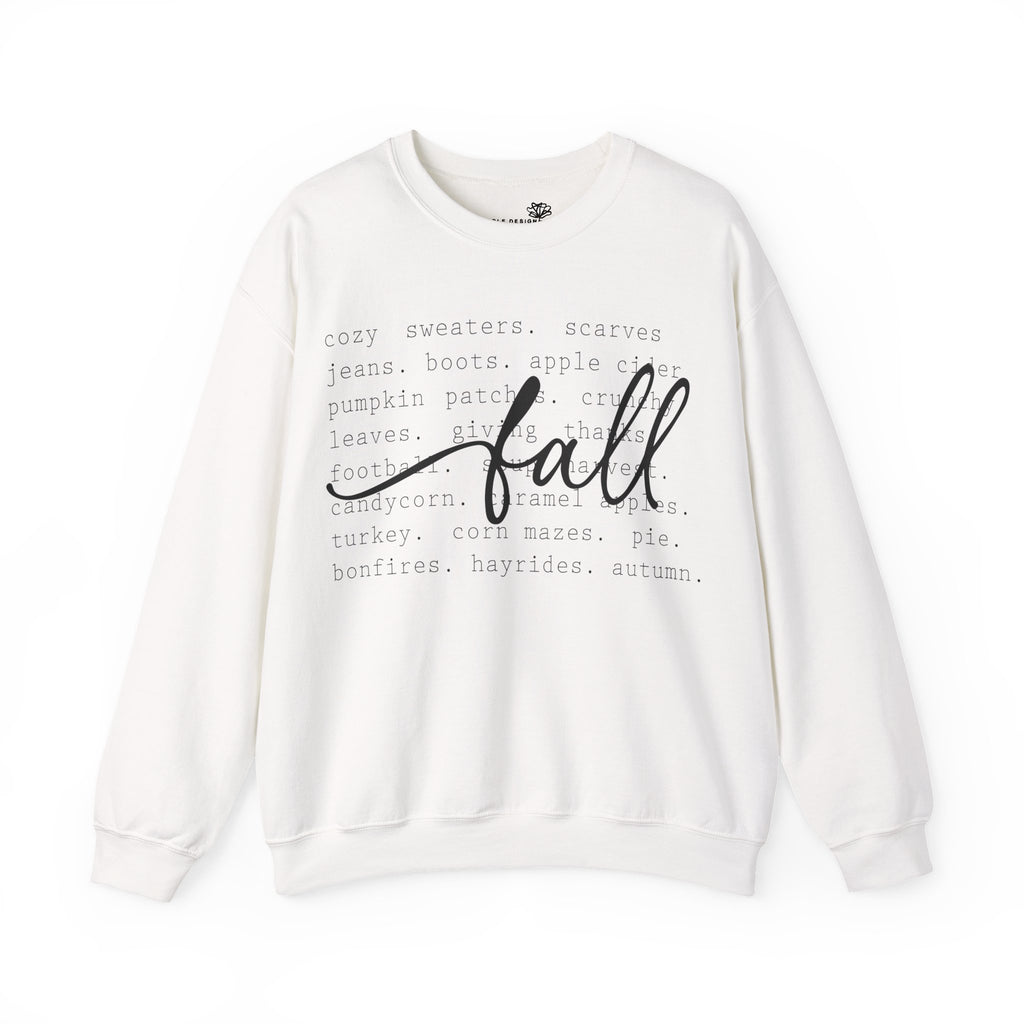 Fall Script Graphic / Cozy Autumn Words Design - Pullover Sweatshirt