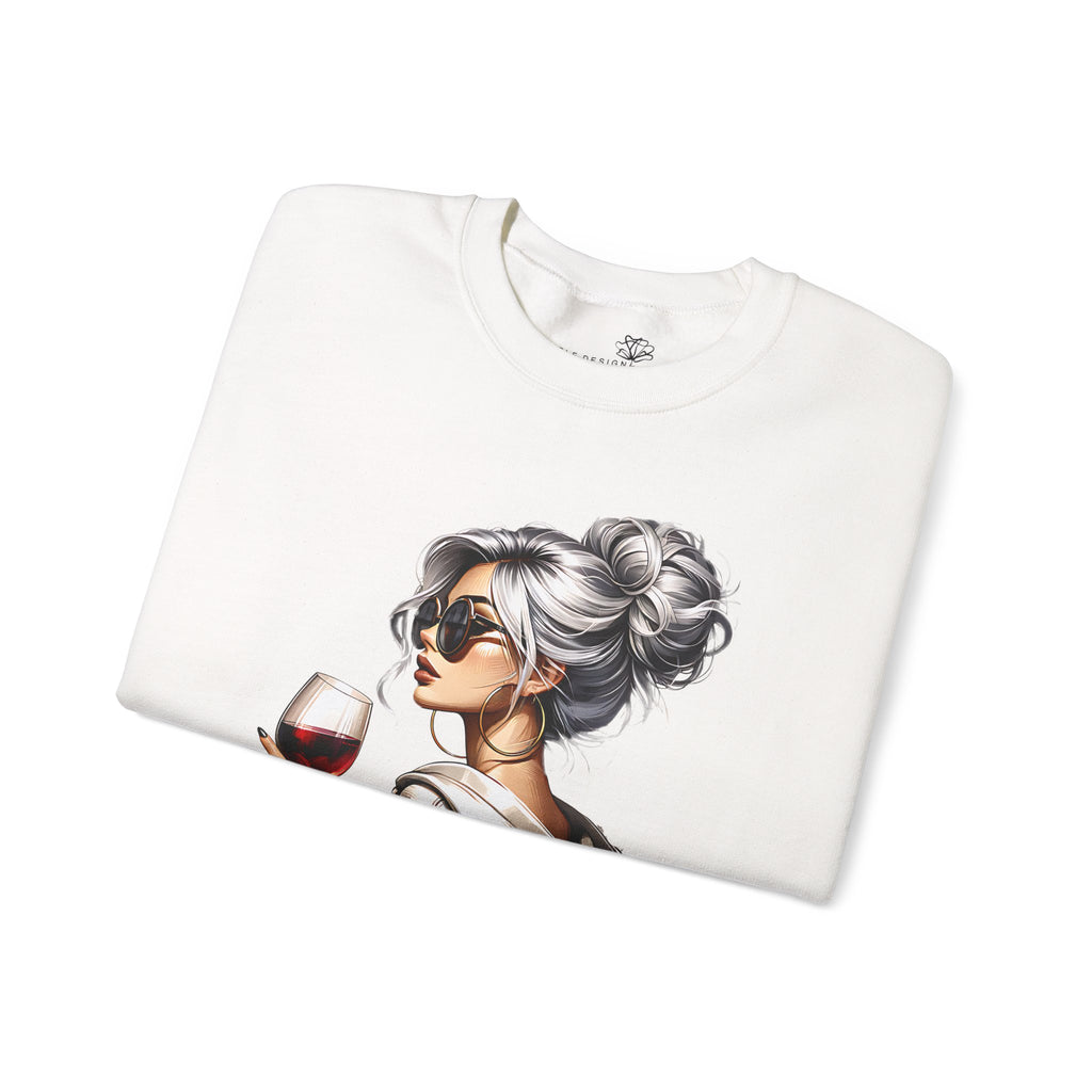 Wine Lover Crewneck Sweatshirt — Chic "You Are" Illustration