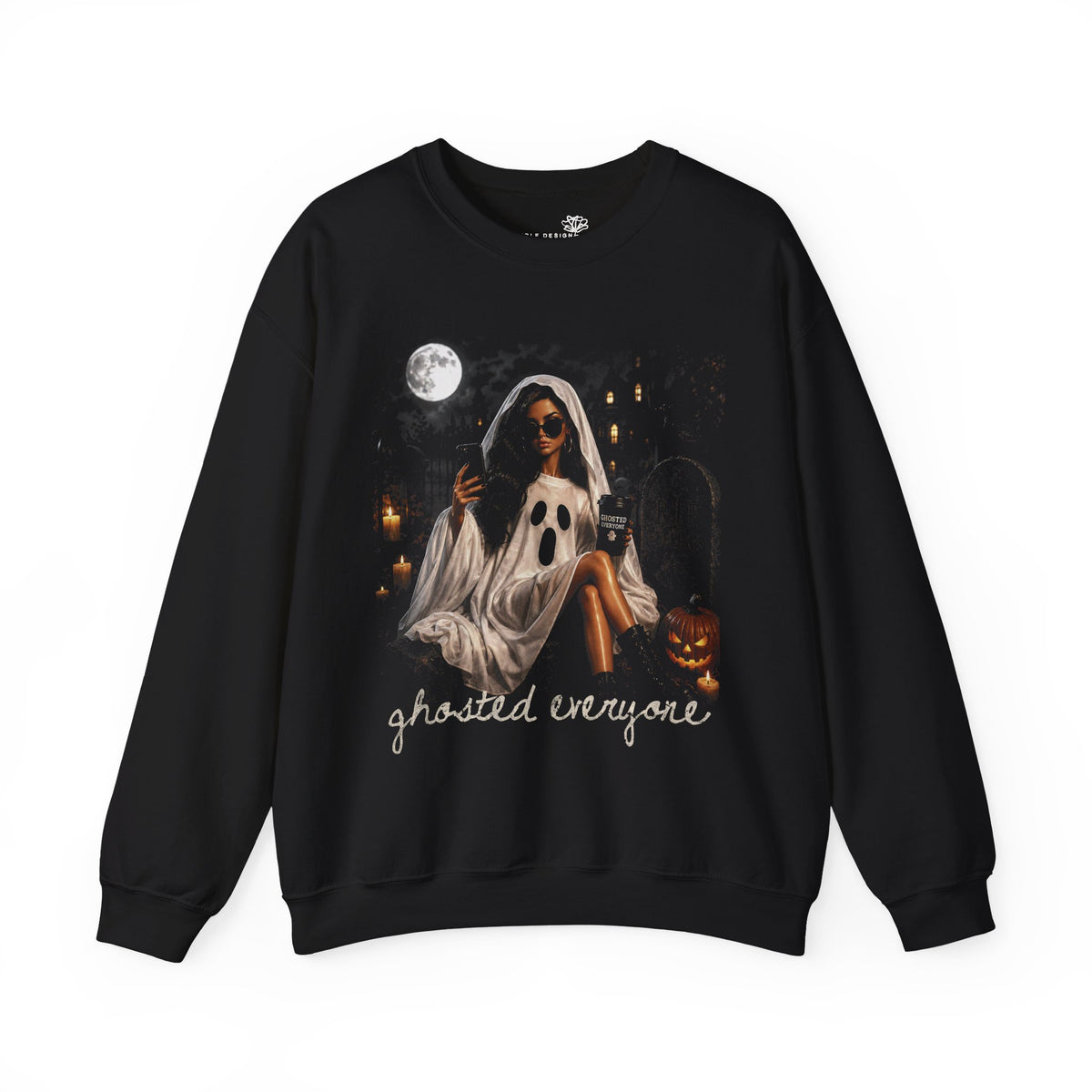 Ghosted Everyone Halloween Graphic - Pullover Sweatshirt