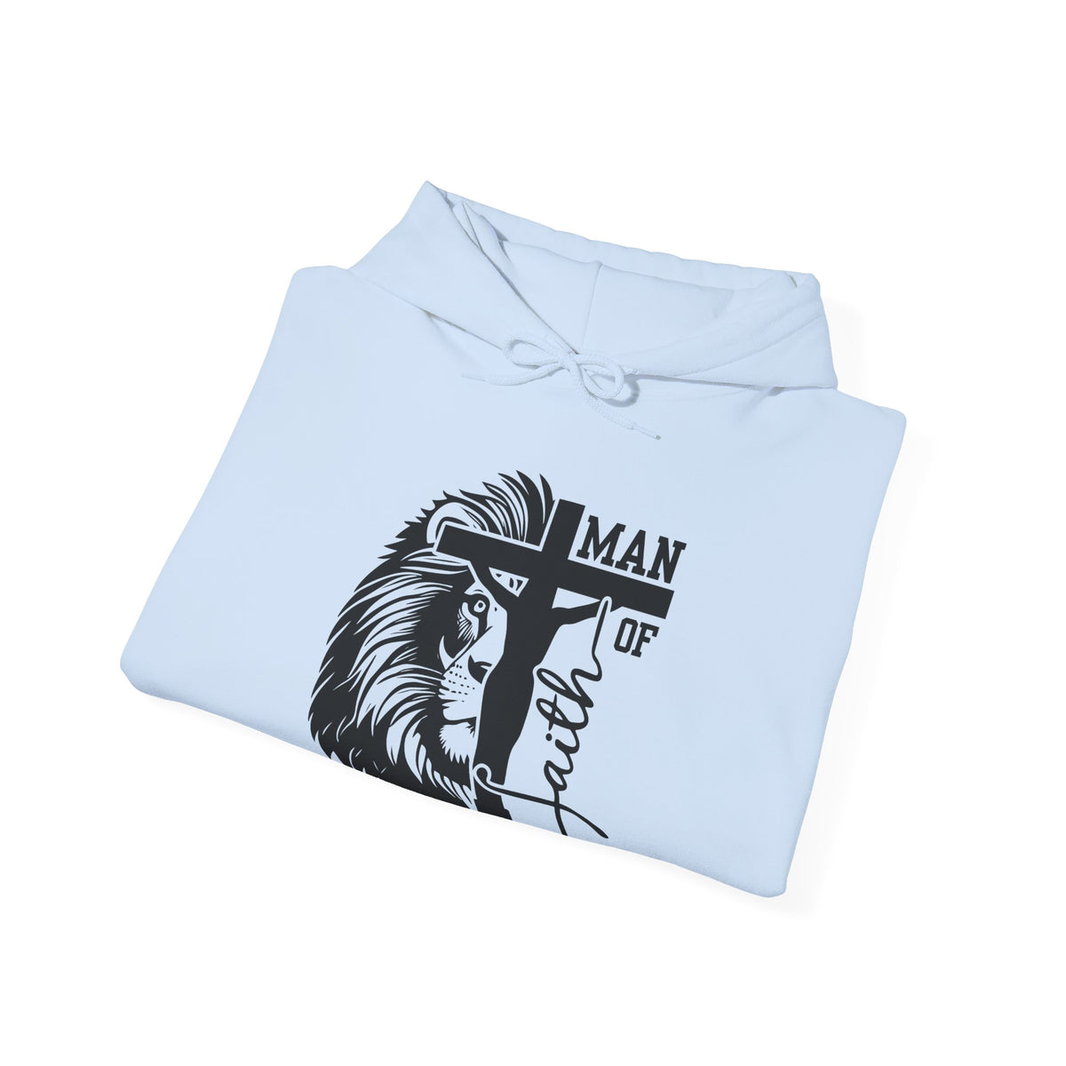 Man of Faith  Lion & Cross I Corinthians 16:13 Christian - Cozy Hoodie