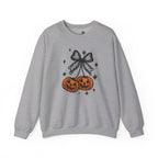 Halloween Jack-O'-Lantern 3D Bow Pumpkins Graphic - Pullover Sweatshirt
