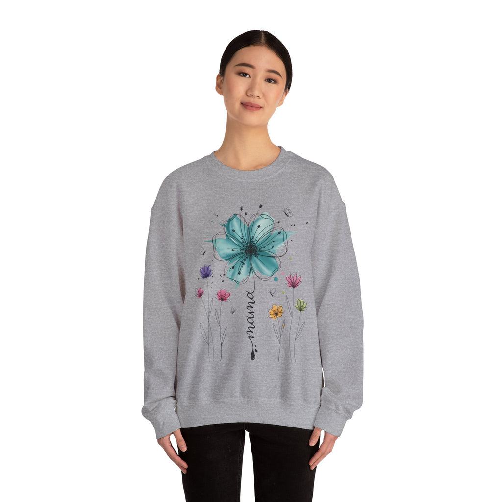 "Mama" Boho Flower Crewneck Sweatshirt — Mother's Day Gift