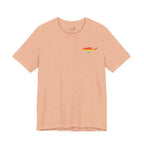 Fish Icon Tee — Small Rainbow Fish Chest Graphic T-Shirt
