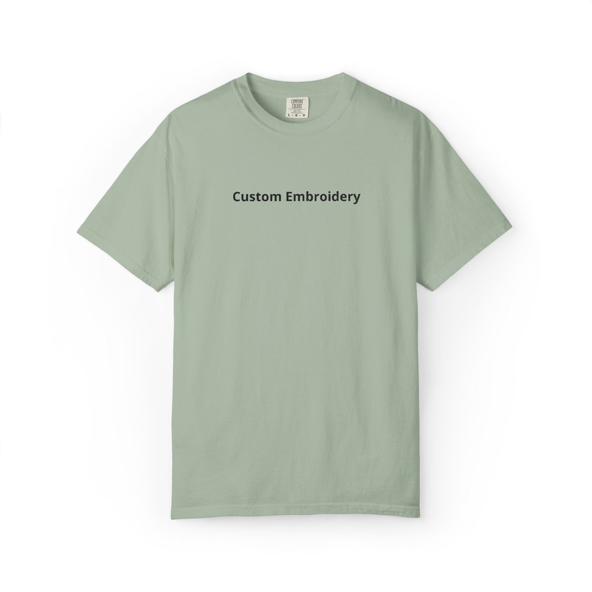 EMBROIDERED Custom Text Comfort Colors Unisex (Light Colors/Shades) T-Shirt