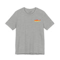 Fish Icon Tee — Small Rainbow Fish Chest Graphic T-Shirt