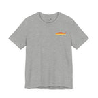 Fish Icon Tee — Small Rainbow Fish Chest Graphic T-Shirt