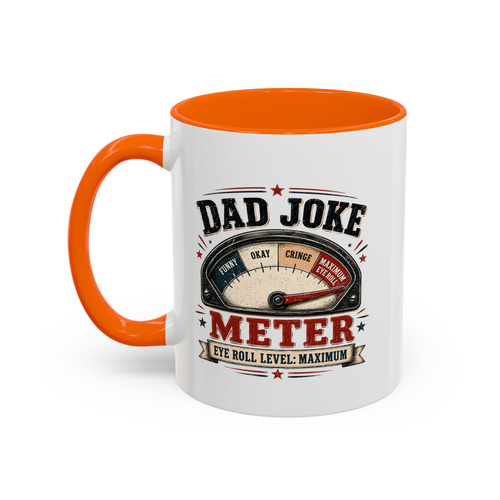 Dad Joke Meter Accent Coffee Mug — Funny Father’s Day Gift | 11oz & 15oz