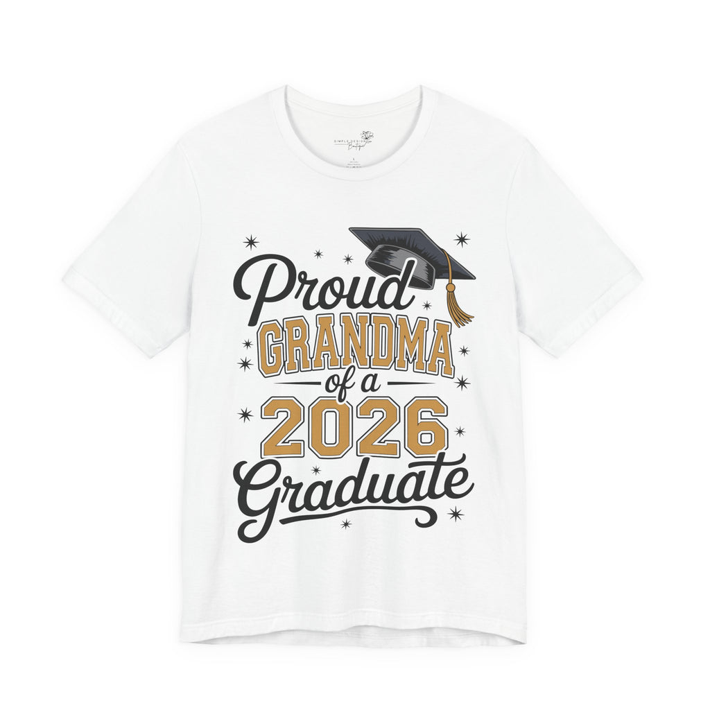 Proud Grandma of a 2026 Graduate FRONT & BACK upload photo T-Shirt