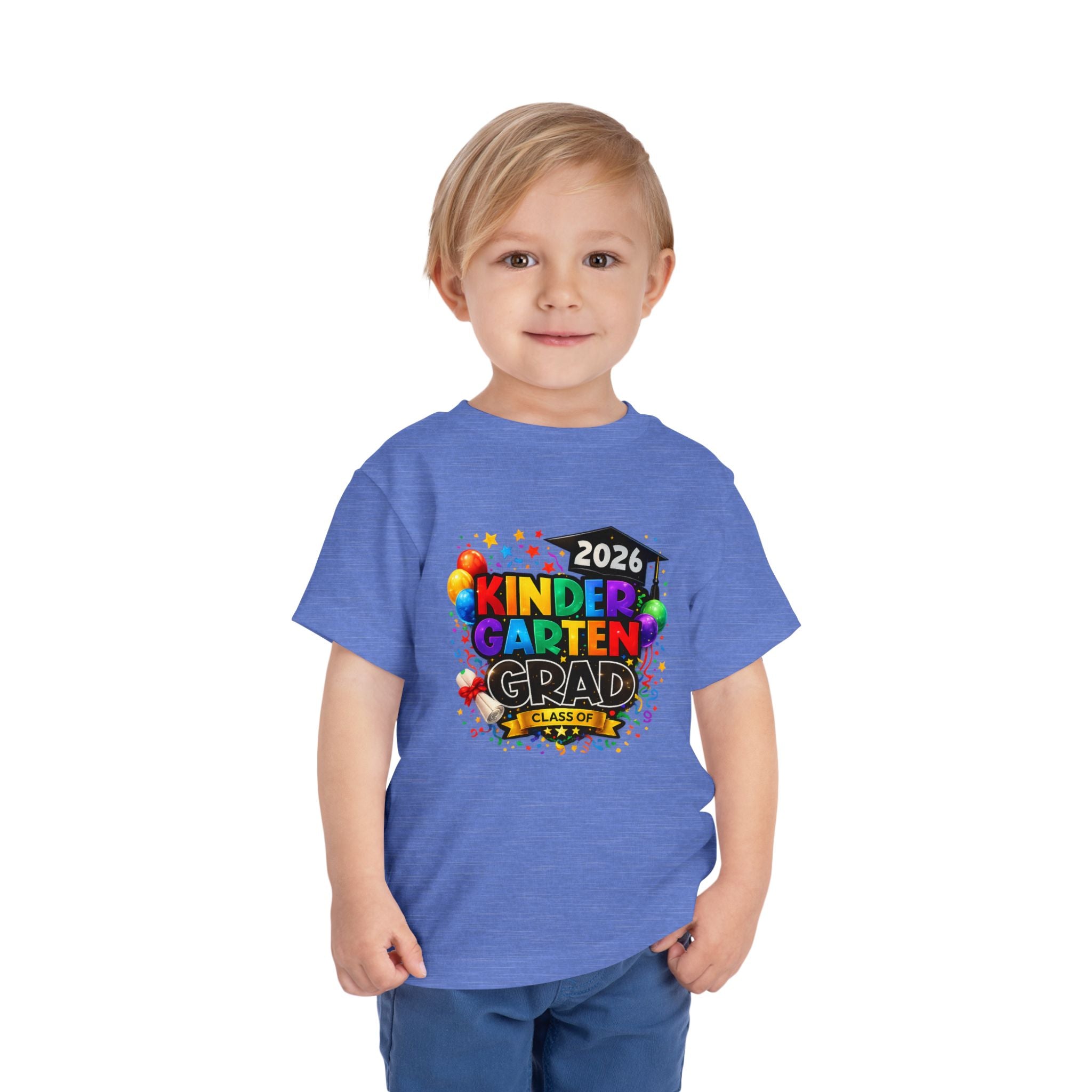 Kindergarten Graduate — Vivid Bright Design Toddler T-Shirt