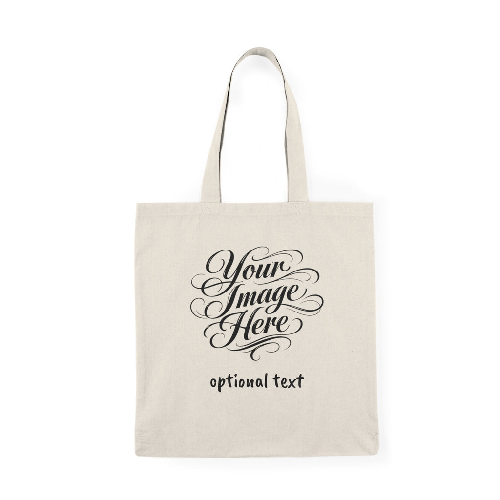 Custom Canvas Tote Bag — Personalized Image & Optional Text