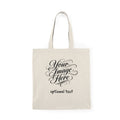 Custom Canvas Tote Bag — Personalized Image & Optional Text