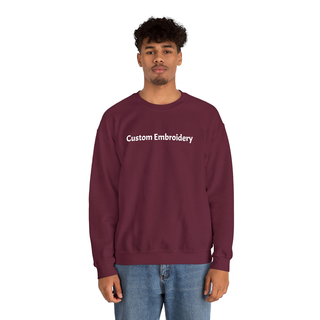 EMBROIDERED Custom Text (Dark Colors/Shades) Pullover Sweatshirts