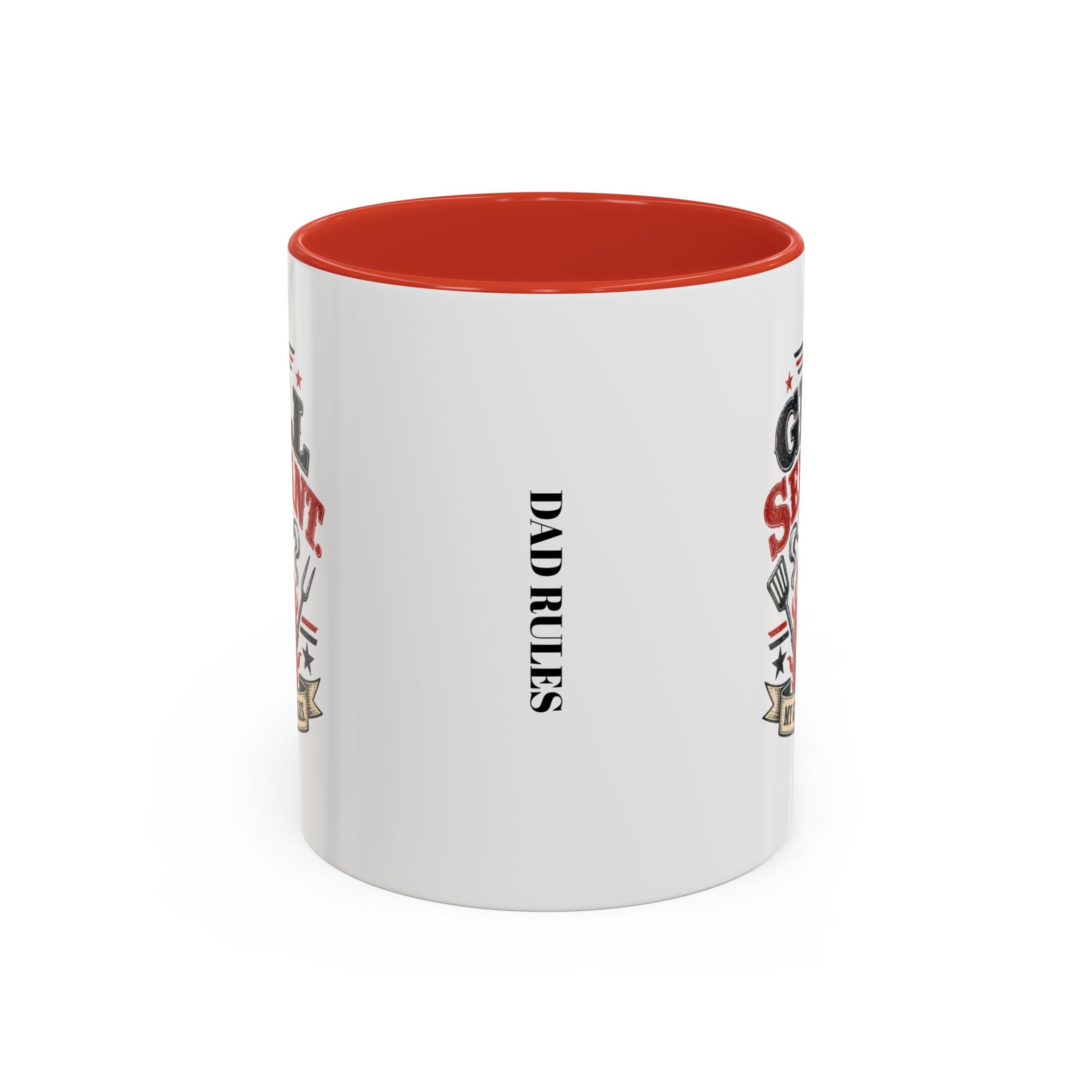 Grill Sergeant Accent Mug – "My Grill, My Rules" Coffee Cup (11/15oz)