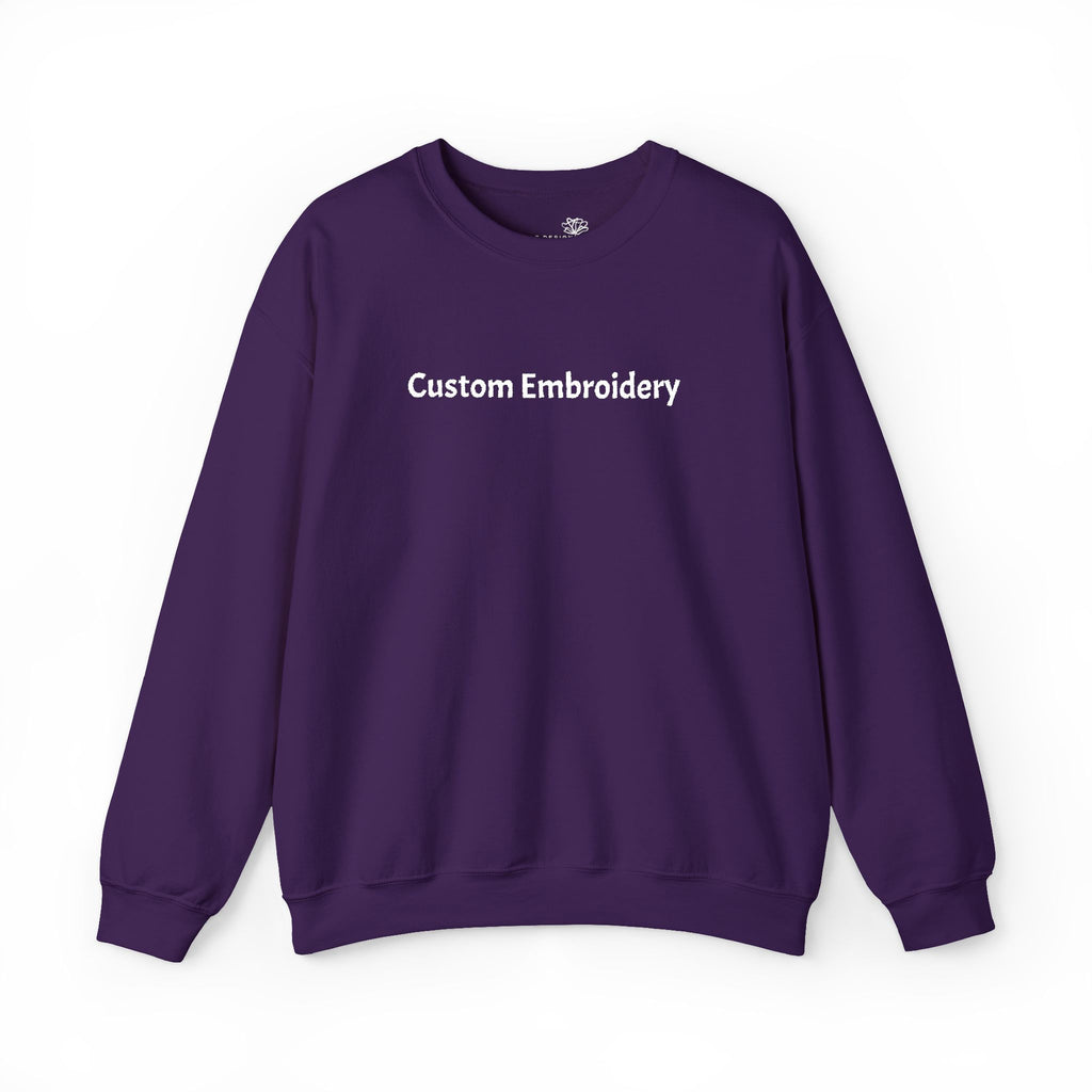 EMBROIDERED Custom Text (Dark Colors/Shades) Pullover Sweatshirts