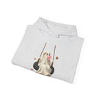 Cute Bubblegum Ghost on a Swing - Halloween Hoodie