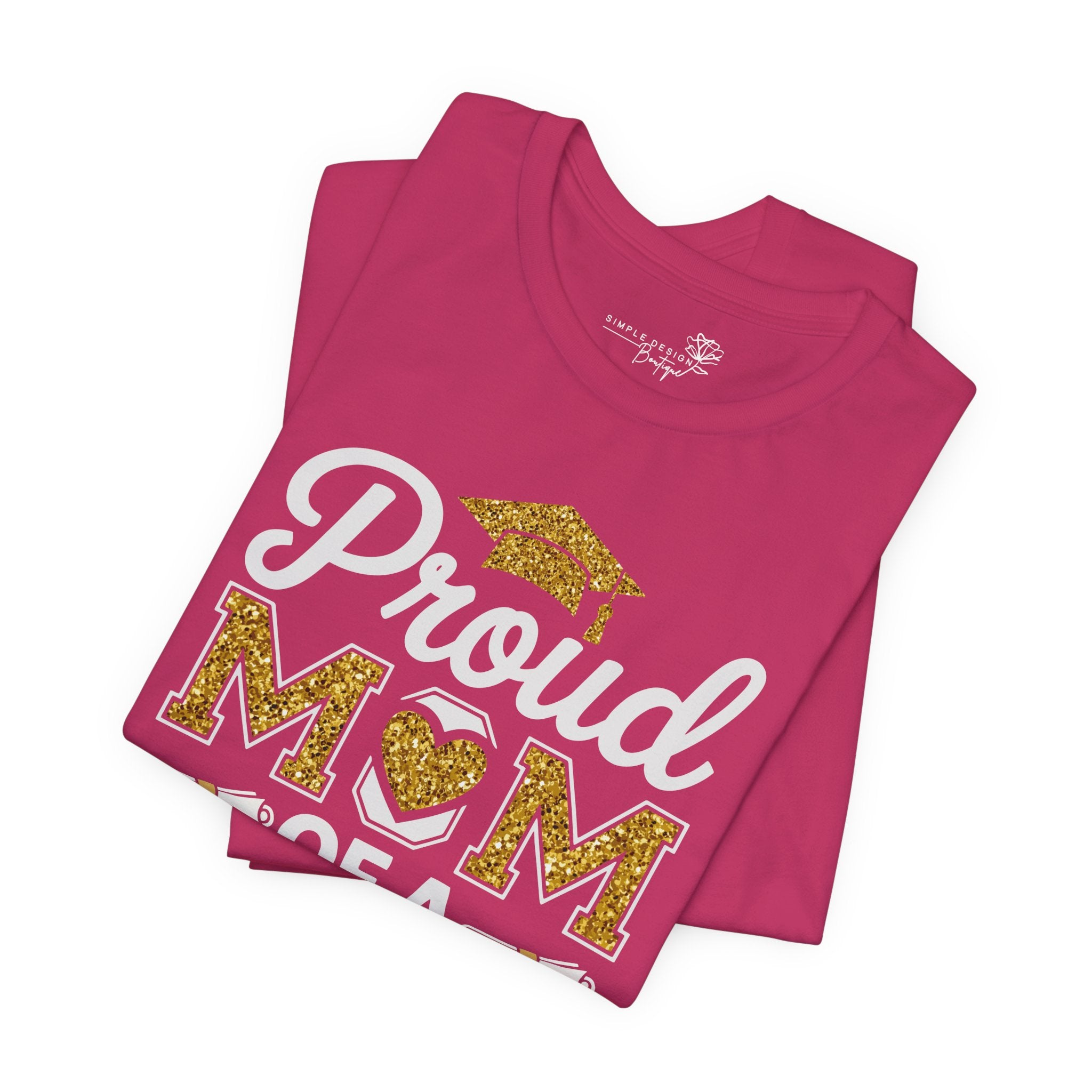 Proud Mom of a 2026 Graduate FRONT & BACK upload photo T-Shirt