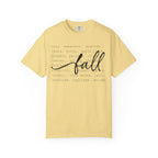 Fall Comfort Colors Graphic T-Shirt — Casual Script Autumn Tee